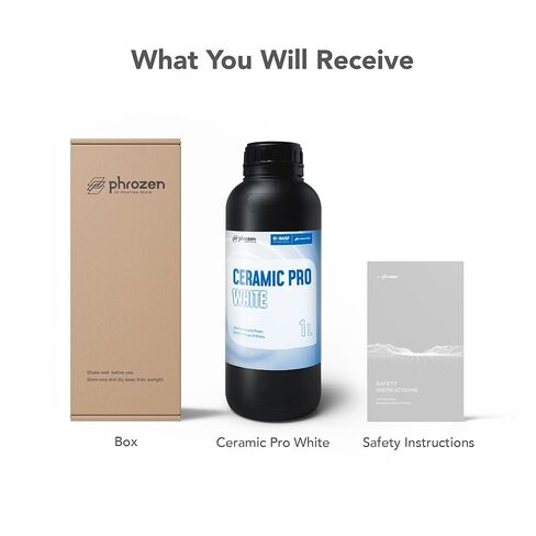 Phrozen Ceramic Pro Resin, Ceramic-Like Matt Finish, Ultra-Low Viscosity, for Industrial-Grade Mechanical Models (White, 1000ml) in Saudi Arabia