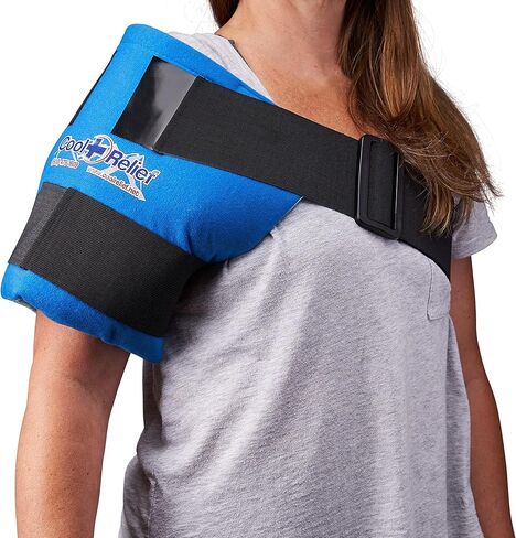 CoolRelief FlexGel - غلاف جل ثلج متعدد الاستخدامات للركبة والكتف والورك - درجة طبية قابلة لإعادة الاستخدام - علاج بارد متقدم (11 بوصة × 12 بوصة - عبوة واحدة) in Kuwait