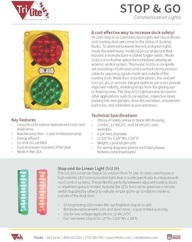TRILITE Stop & GO Dock Light - SG20B-12 فولت ضوء LED أحمر وأخضر مع مفتاح وفلاش in Saudi Arabia