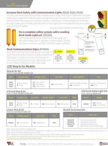 TRILITE Stop & GO Dock Light - SG20B-12 فولت ضوء LED أحمر وأخضر مع مفتاح وفلاش in Saudi Arabia