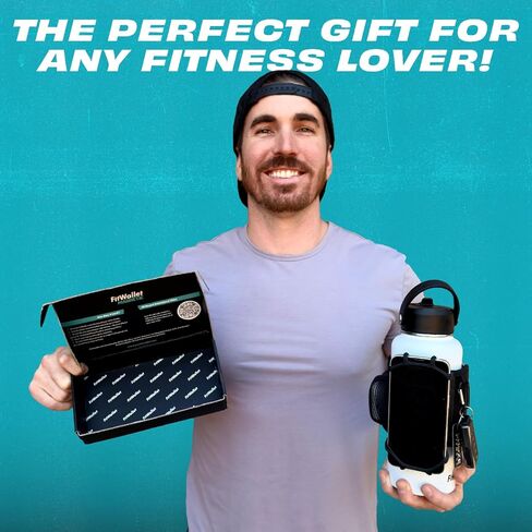 حقيبة وحامل زجاجة مياه مغناطيسية لصالة الألعاب الرياضية - غلاف زجاجة مياه مغناطيسي وحقيبة حبال مع حامل هاتف قابل للفصل | FitWallet in Kuwait