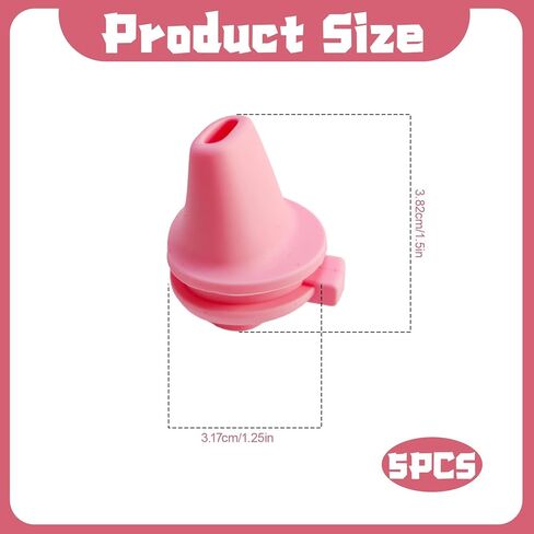 5 Pcs Bite Valve Replacement Compatible with Ello Cooper 18/22/32/40oz Water Bottle lid Replacement Parts, Silicone Spout Mouthpiece in Saudi Arabia