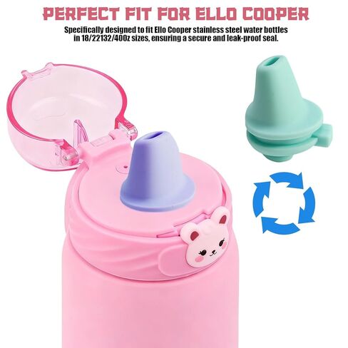 5 Pcs Bite Valve Replacement Compatible with Ello Cooper 18/22/32/40oz Water Bottle lid Replacement Parts, Silicone Spout Mouthpiece in Saudi Arabia