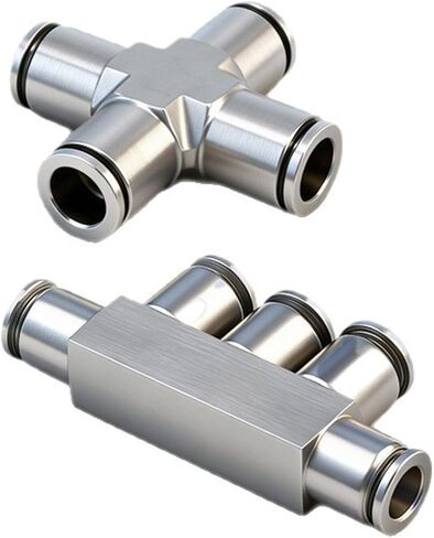 304 Stainless Steel Pneumatic Quick Plugs Connector Air Tube Five Way PK8/four-way PZA6 1Pcs(PZA12) in Kuwait