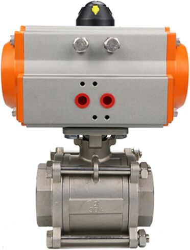 Three Piece High Platform Pneumatic Ball Valve DN32 DN40 Stainless Steel 304 Q611F-16P Double Acting Cylinder(1-1/2") in Kuwait
