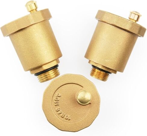 1" Male Thread Brass Automatic Air Vent Valve for Solar Water Heater Pressure Relief Vertical Type(1",2Pcs) in Kuwait