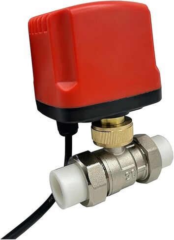 1PCS PPR20/25/32/40/50 PPR hot melt Double Ball Valve 2 line/3 line Waterproof IP65 Ball Valve 12V 24V 220V(DC12V_CR04) in Saudi Arabia