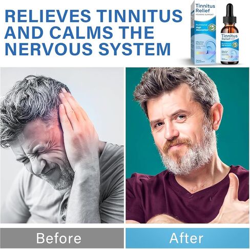 Tinnitus Relief for Ringing Ears,Natural Herbal Drops for Effective Tinnitus Treatment and Ear Ringing Relief, Reduces Ear Noise and Improves Hearing for Men & Women in Kuwait