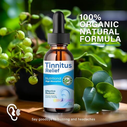 Tinnitus Relief for Ringing Ears,Natural Herbal Drops for Effective Tinnitus Treatment and Ear Ringing Relief, Reduces Ear Noise and Improves Hearing for Men & Women in Kuwait