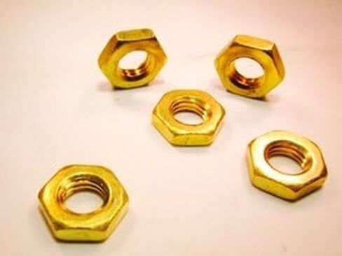 M10 X 1.5 Brass Hex Jam Nuts DIN439 Metric Thread Thin Nut (10 Pack) in Kuwait