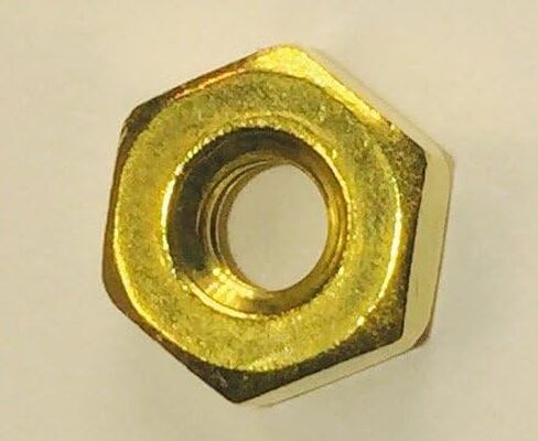 6-32 Solid Brass Hex Machine Screw Nut (100 Pack) by Serval Products in Kuwait