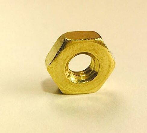 6-32 Solid Brass Hex Machine Screw Nut (100 Pack) by Serval Products in Kuwait