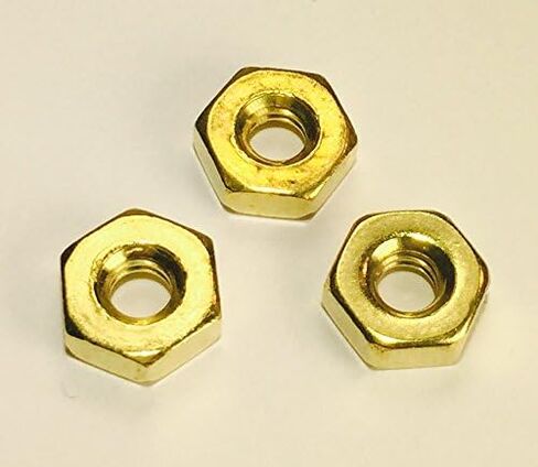 6-32 Solid Brass Hex Machine Screw Nut (100 Pack) by Serval Products in Kuwait
