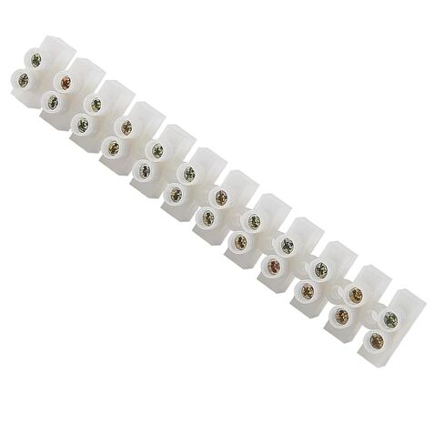 20pcs Terminal Block Set 12-Position Dual Row Terminal Strip Screw Terminal Electric Barrier Block for Small Home Projects and Electrical 10Amp 380V in Saudi Arabia