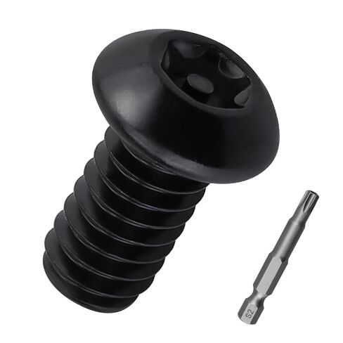#10-24 x 3/4" Torx Security Machine Screws Black, 304 Stainless Steel 18-8, Button Head Tamper Resistant Screws for Higher Level of Safety & Theft Prevention, 50 Pack (TT25 Bit Included) in Saudi Arabia