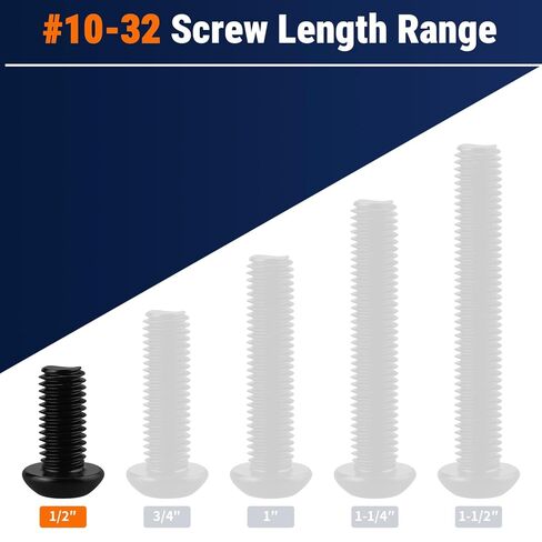 #10-24 x 3/4" Torx Security Machine Screws Black, 304 Stainless Steel 18-8, Button Head Tamper Resistant Screws for Higher Level of Safety & Theft Prevention, 50 Pack (TT25 Bit Included) in Saudi Arabia