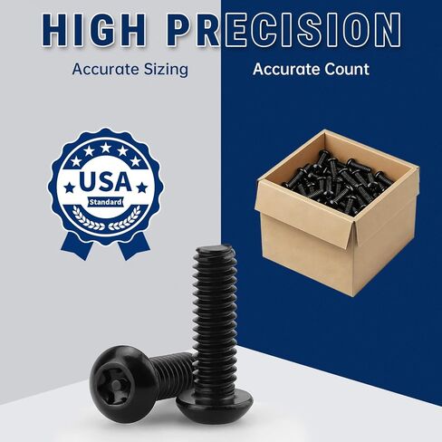 #10-24 x 3/4" Torx Security Machine Screws Black, 304 Stainless Steel 18-8, Button Head Tamper Resistant Screws for Higher Level of Safety & Theft Prevention, 50 Pack (TT25 Bit Included) in Saudi Arabia