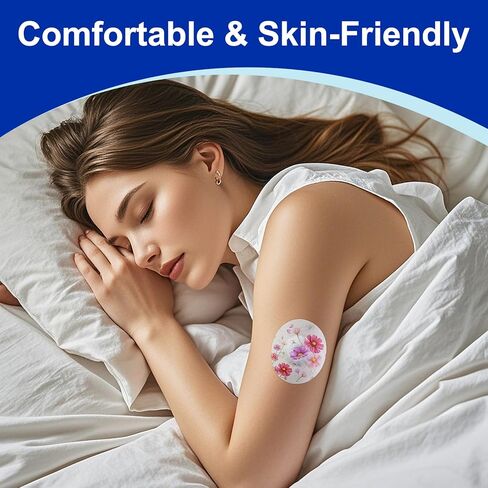 HONYOU 15Pack Freestyle Bandage for Libre 3 Plus Sensor Covers Waterproof, 15 Days Libre 3 Overpatch Tape Floral Pattern CGM Adhesive Patches Without Hole in Saudi Arabia