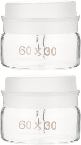 MAGICLULU 2pcs Glass Weighing Bottles 60x30mm Laboratory Sampling Weighing Jars with Lids for Chemical Experiments and Lab Use in Saudi Arabia