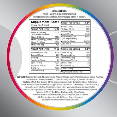 Silver Women 50 Plus, Multivitamin for Women, Minerals, Vitamins & Supplements, Hair Skin and Nails, Vitamin C, Antioxidants Supplement, 275Ct Tablets (275)+Guide Vitamin in Saudi Arabia