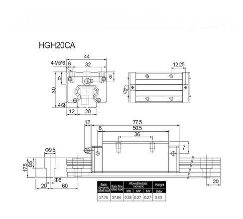 4 قطع من مطابقة كتلة الدليل الخطي HGH20CA in Kuwait