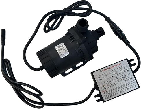 مضخة مياه SHYSKY قوية 24 فولت 120 وات صغيرة بدون فرش DC DC60E-24120S-1، مضخة مياه غاطسة، رفع تدفق 39 قدمًا 1003GPH، ضوضاء منخفضة، للصناعة، دوران تبريد اليخوت، بدون تحضير ذاتي in Kuwait