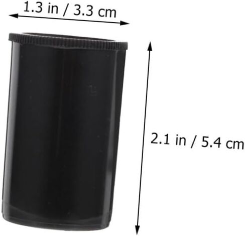 10pcs Plastic Film Canisters with Caps Durable Empty Containers for Fishing Bait and Items Multi-Functional Storage for Crafts and Accessories Black in Saudi Arabia