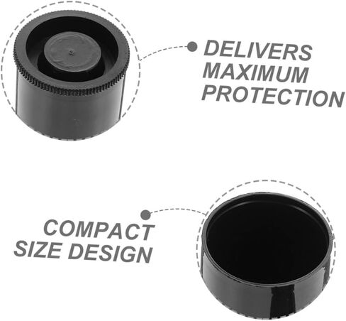 10pcs Plastic Film Canisters with Caps Durable Empty Containers for Fishing Bait and Items Multi-Functional Storage for Crafts and Accessories Black in Saudi Arabia