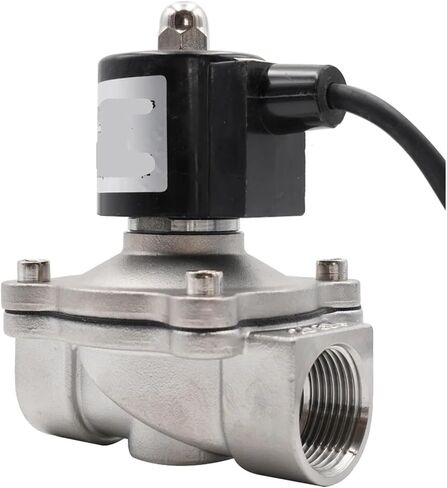 304 نافورة من الفولاذ المقاوم للصدأ تحت الماء صمام الملف اللولبي مغلق عادة، صمام مياه النافورة، G3/8 "إلى G2، مقاوم للماء، IP68 (34، AC 24V_VITON) in Kuwait