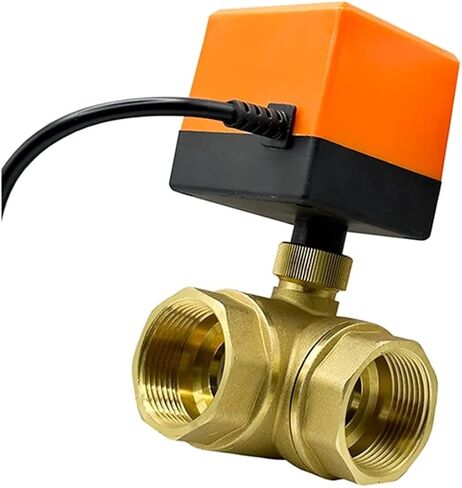 1/2 "3/4" 1 "2 بوصة صمام كروي ثلاثي الاتجاه صمام كروي نحاسي صمام كروي ثلاثة أسلاك تحكم في اتجاهين (1، L Type_24VDC_CR02) in Kuwait