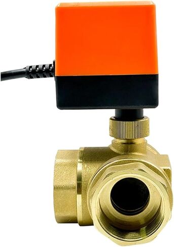 1/2 "3/4" 1 "2 بوصة صمام كروي ثلاثي الاتجاه صمام كروي نحاسي صمام كروي ثلاثة أسلاك تحكم في اتجاهين (1، L Type_24VDC_CR02) in Kuwait