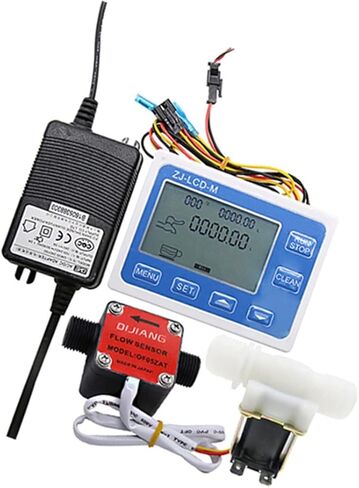 DN15 شاشة ديجيتال تدفق جهاز التحكم الكمي والعتاد الاستشعار صمام الملف اللولبي يستخدم للتحكم وعرض تدفق السائل in Kuwait