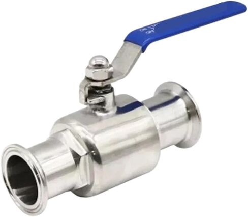 صمام كروي صحي من الفولاذ المقاوم للصدأ 51 مم 304 مكون من قطعتين نوع الطويق ثلاثي المشبك in Kuwait