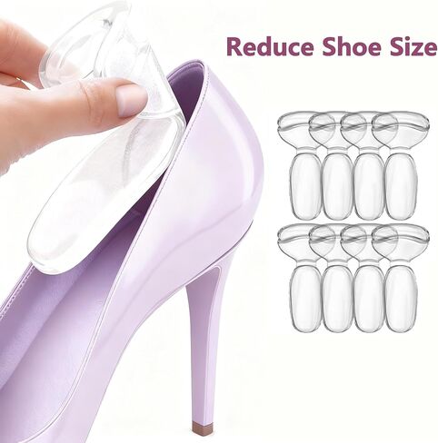 Clear-Silicone Heel Cushion Inserts and high Heel Inserts for Women Shoes or High Heels Too Big,Heel Grips Liners,Clear Back Heel Insoles Cushions Preventing Foot Blister and Pain in Saudi Arabia