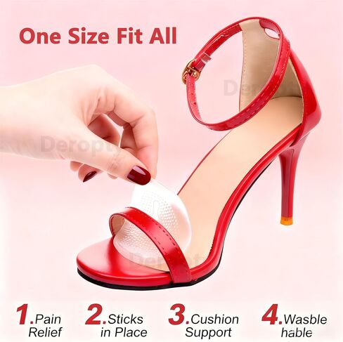 Clear-Silicone Heel Cushion Inserts and high Heel Inserts for Women Shoes or High Heels Too Big,Heel Grips Liners,Clear Back Heel Insoles Cushions Preventing Foot Blister and Pain in Saudi Arabia