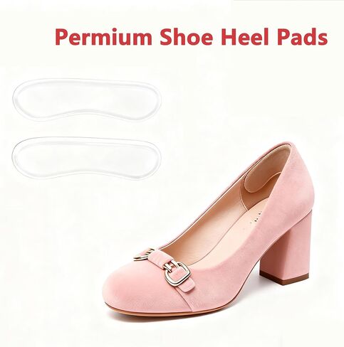 Clear-Silicone Heel Cushion Inserts and high Heel Inserts for Women Shoes or High Heels Too Big,Heel Grips Liners,Clear Back Heel Insoles Cushions Preventing Foot Blister and Pain in Saudi Arabia