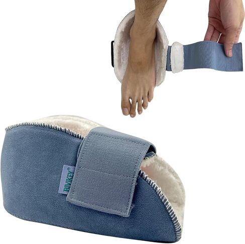 1 Piece Heel Protectors for Pressure Sores 100% Wool Soft Breathable Adjustable Easy Fixed | Prevention Pain Ulcer Promote Rehabilitation(W6-13 / M 5-13) Beige in Saudi Arabia