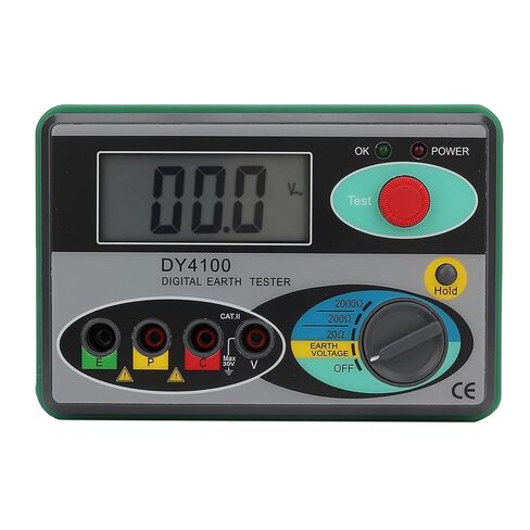 جهاز اختبار مقاومة الأرض الأرضية DY4100، جهاز قياس شاشة LCD رقمي مع هيكل حماية من الحمل الزائد لاختبار المعدات الكهربائية لنظام الطاقة (DY4100 معيار رسمي رقمي صريح in Saudi Arabia