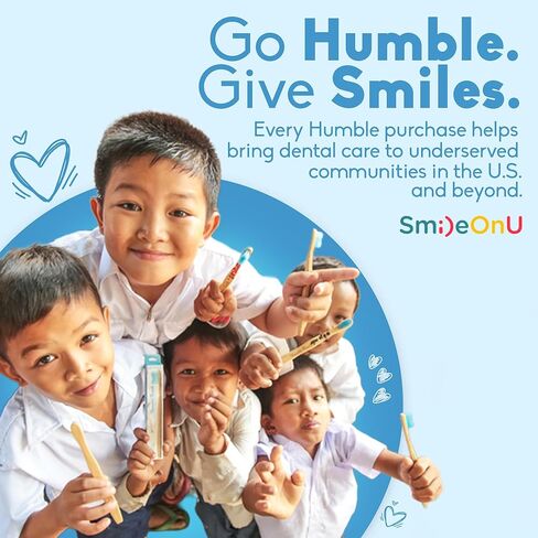 فرش أسنان ذات شعيرات ناعمة نباتية من ذا همبل كو، 5 عبوات - مجموعة فرش أسنان يدوية للبالغين - مصنوعة من مواد نباتية وشعيرات خالية من البيسفينول - العناية بالفم والنظافة in Kuwait