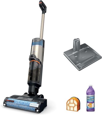 شارك WD261 HydroVac MessMaster شديد التحمل 3 في 1 منظف ذاتي التنظيف اللاسلكي متعدد الأسطح، مصابيح أمامية LED، خفيف الوزن، شفط قوي، للأرضيات الصلبة وسجاد المنطقة، حجر (متجدد) in Saudi Arabia