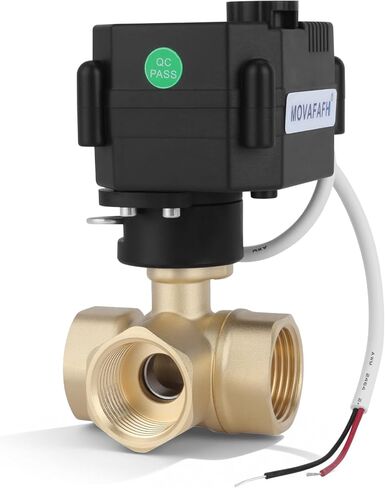 1" 15NM 3 Way L Port Motorized Ball Valve Stainless Steel - 2 Wire Auto Return Electric Water Valve Normally Closed With Manual Override, 9-24v AC/DC, Automatic Ball Valve With Full Port in Saudi Arabia