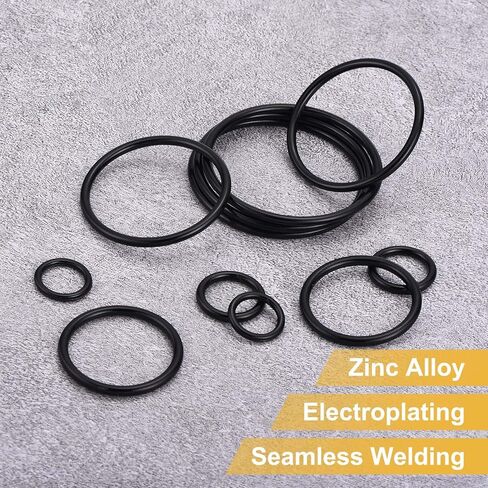PATIKIL 30 Pcs Metal O Rings, 1/2" ID 0.08" Thick Seamless Welded Multi-Purpose Round Ring Hardware for Belts Bags Dog Collar Macrame Hanging, Black in Saudi Arabia