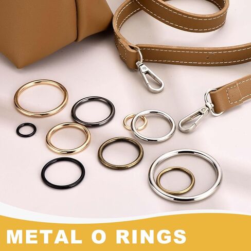 PATIKIL 30 Pcs Metal O Rings, 1/2" ID 0.08" Thick Seamless Welded Multi-Purpose Round Ring Hardware for Belts Bags Dog Collar Macrame Hanging, Black in Saudi Arabia