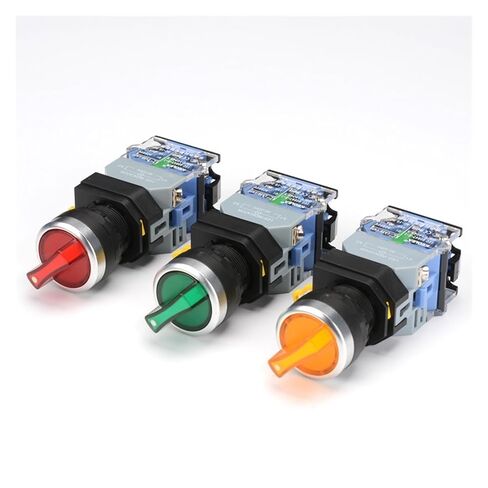 LA38-11XD/2 Rotary Push Button Switch with lamp 22MM 2 Position 3 Position Latching LED knob switches Multicolor Optional 1NO 1NC(Red,2P1NO 1NC-12V) in Saudi Arabia