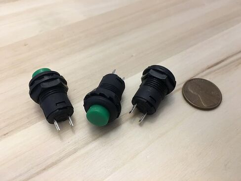3 Pieces Latching 12mm green push button Switch round button 12v on off C18 in Saudi Arabia