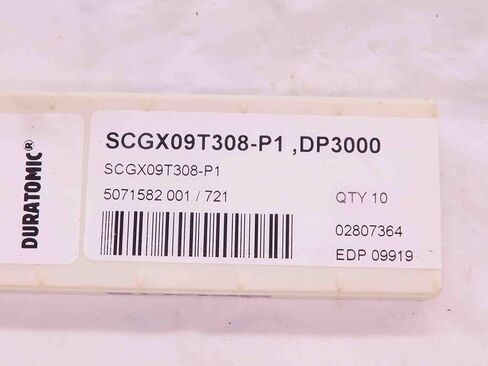 10pcs New SECO SCGX09T308-P1 DP3000 TiCN & Al2O8 Coated Carbide Drill Inserts - EA1207BL5 in Saudi Arabia