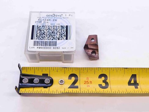 1pc New AMEC 5C124H-24 24mm Dia. AM200 Carbide GEN3SYS Drill Insert Made in USA - DCT-NS2364 in Saudi Arabia