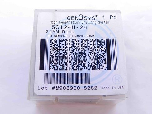 1pc New AMEC 5C124H-24 24mm Dia. AM200 Carbide GEN3SYS Drill Insert Made in USA - DCT-NS2364 in Saudi Arabia