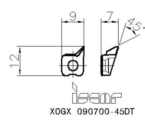 1pc New ISCAR XOGX 090700-45DT IC528 TiN Coated Carbide Drill Chamfer Insert - DM0420BM5 in Saudi Arabia