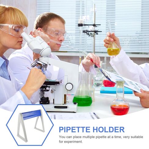 Luxshiny Linear Pipette Stand Laboratory Rack Blue Plastic Pipette Holder Shelf for Experiment Sturdy Lab Pipettor Storage Organizer Random Color in Saudi Arabia